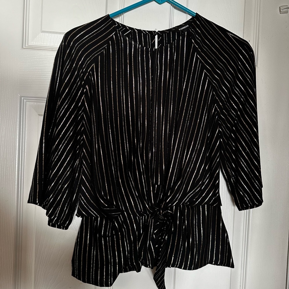 Express Black and Gold Top